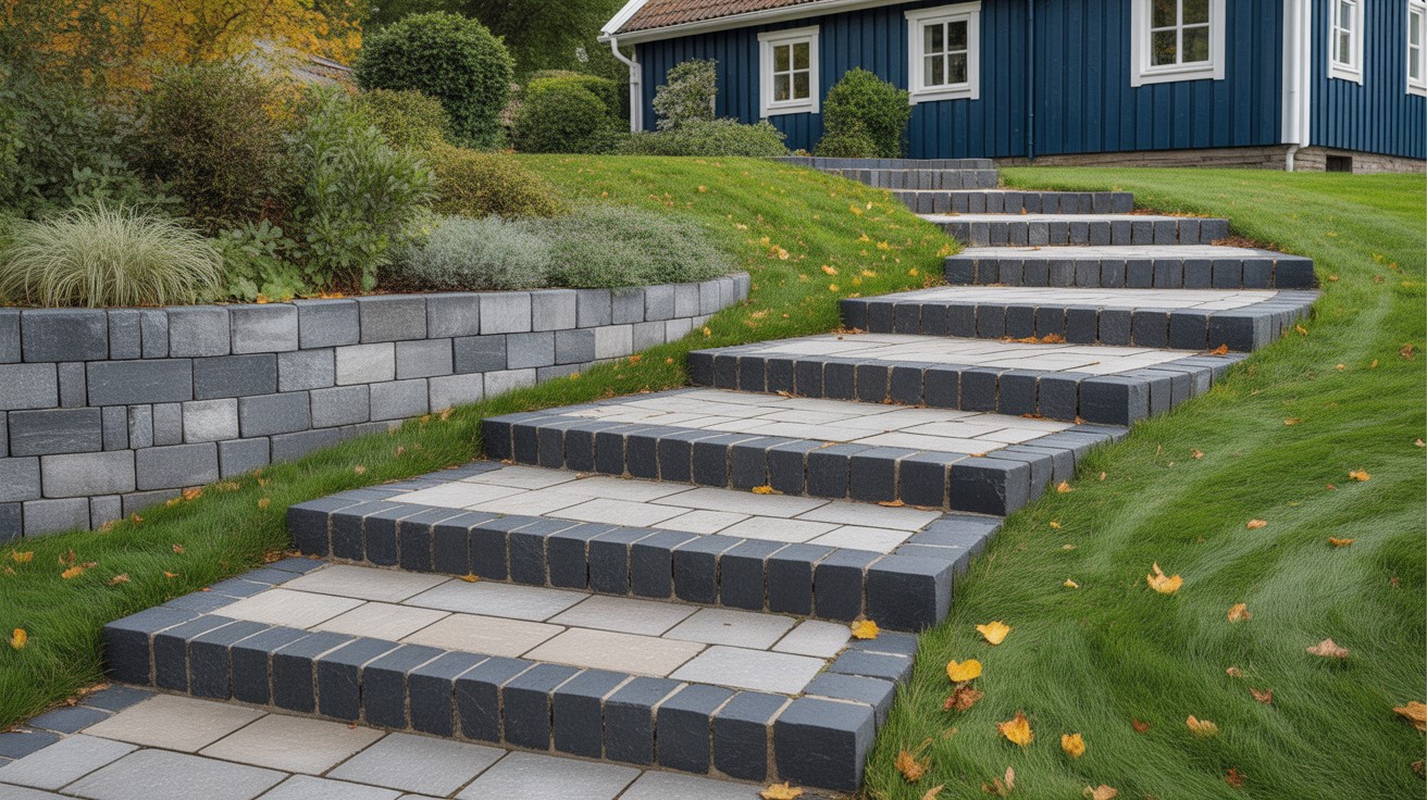 bygga trappa i sten betong