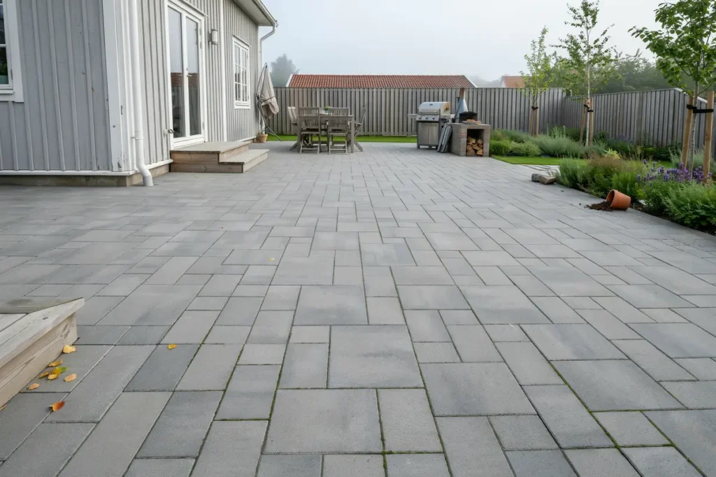 s planerar du en stenlagd uteplats med plats f r grill matbord och smidig vardag