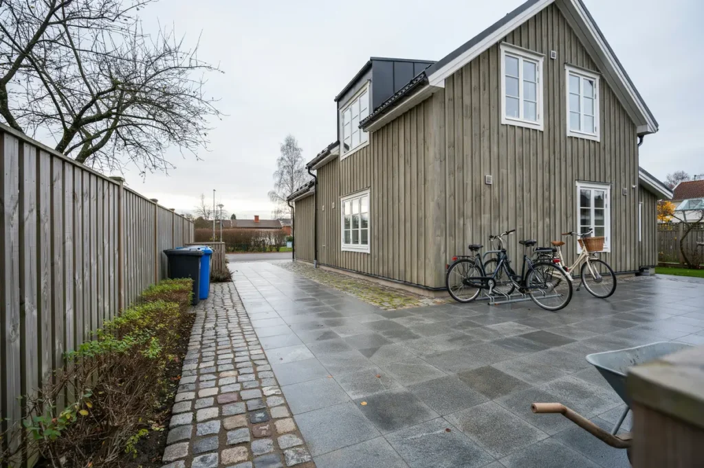 stenl ggning runt huset smarta ytor f r sopk rl cyklar och vardagslogistik